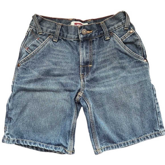 Levi's Boys Medium Wash Utility Blue Denim Jean Shorts size 8 Reg / W24 - Picture 1 of 9